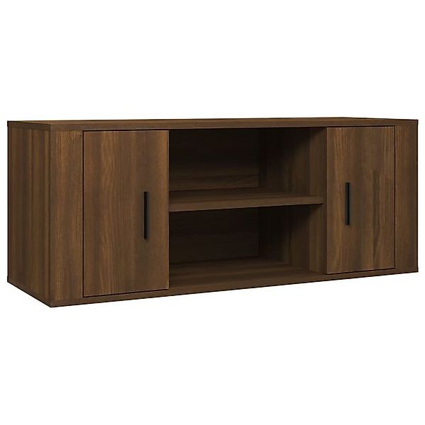 vidaXL TV-Schrank TV-Board Braun Eichen-Optik 100x35x40 cm Holzwerkstoff günstig online kaufen
