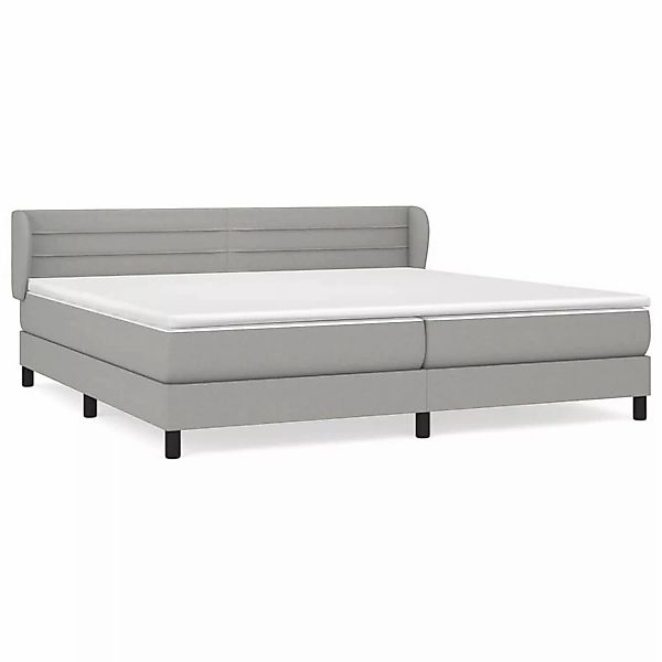 vidaXL Boxspringbett mit Matratze Hellgrau 200x200 cm Stoff1372201 günstig online kaufen