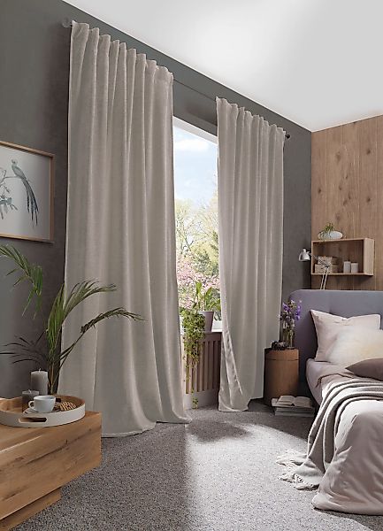 HOME WOHNIDEEN Gardine "WOLLY" Multifunktionsband 1 Stk. tlg. THERMOSCHAL C günstig online kaufen