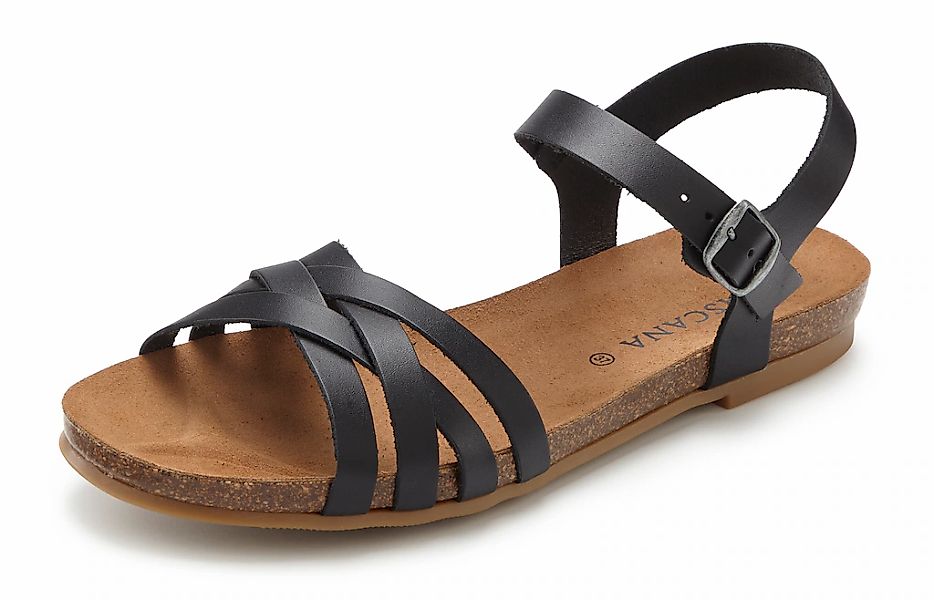LASCANA Sandalette, Sommerschuh Sandale aus Leder günstig online kaufen