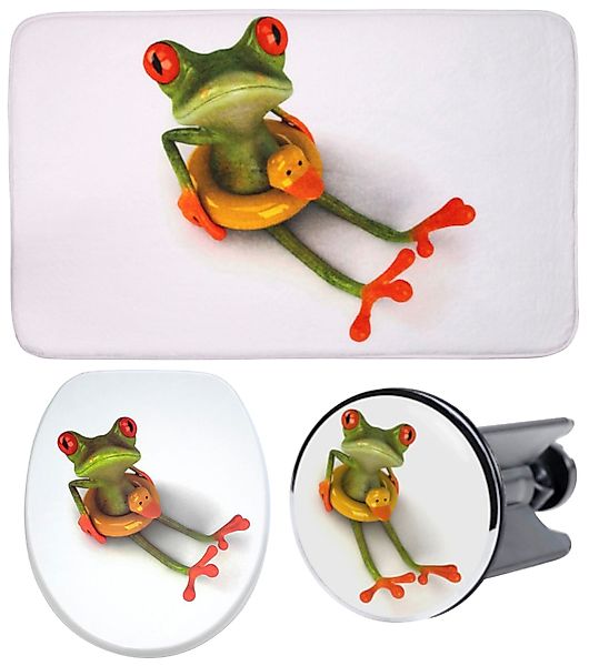 Sanilo Badaccessoire-Set »Froggy«, (Komplett-Set, 3 tlg.), bestehend aus WC günstig online kaufen