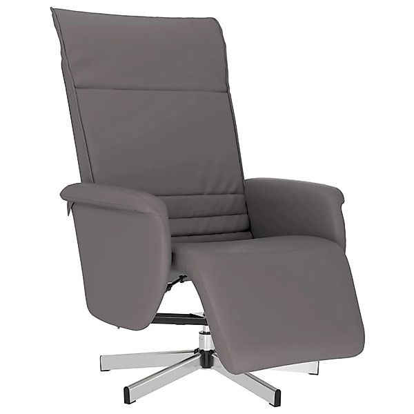 vidaXL Relaxsessel mit Fußteil Grau Kunstleder 356643 günstig online kaufen