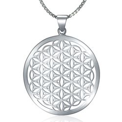 NAHLE Kette mit Anhänger Silberkette Lebensblume günstig online kaufen