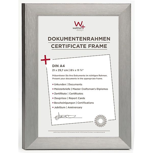 walther design Aluline Aluminium Bilderrahmen 21x29,7 cm Stahl günstig online kaufen