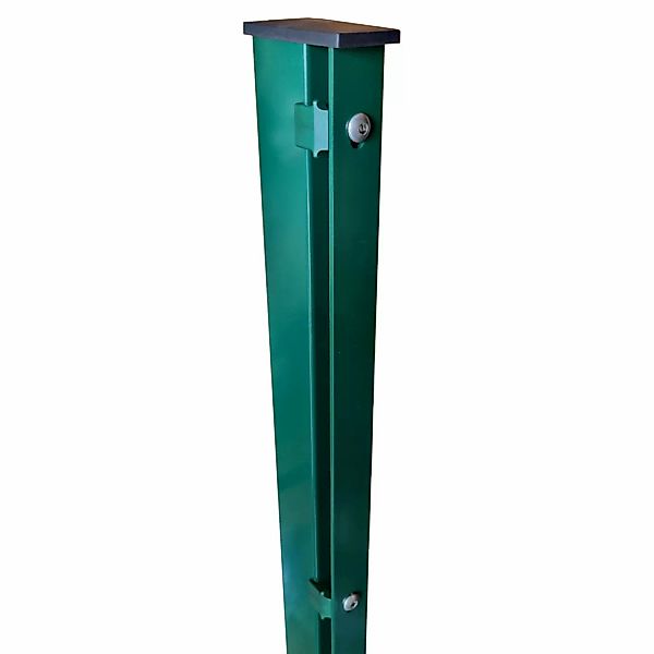 Zaunpfosten für Doppelstabmatten Abdeckleiste Moosgrün 6 cm x 4 cm x 260 cm günstig online kaufen