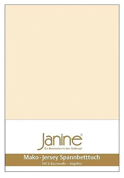 Janine Janine Spannbetttuch Mako-Feinjersey 5007 leinen (27) Größe:  100x20 günstig online kaufen