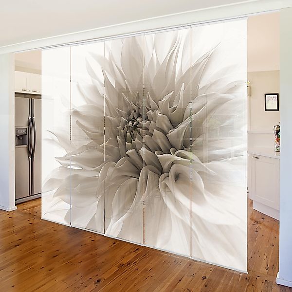 Bilderdepot24 Schiebegardine modern Flächenvorhang blickdicht Dahlie günstig online kaufen