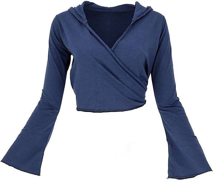 Guru-Shop Longsleeve Wickeltop, Yogatop, Langarmshirt mit.. günstig online kaufen