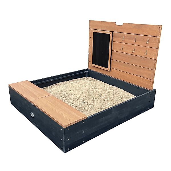 Axi Sandkasten Mandy Stauraum und Deckel Anthr. Braun 90 cm x 74 cm x 100 c günstig online kaufen