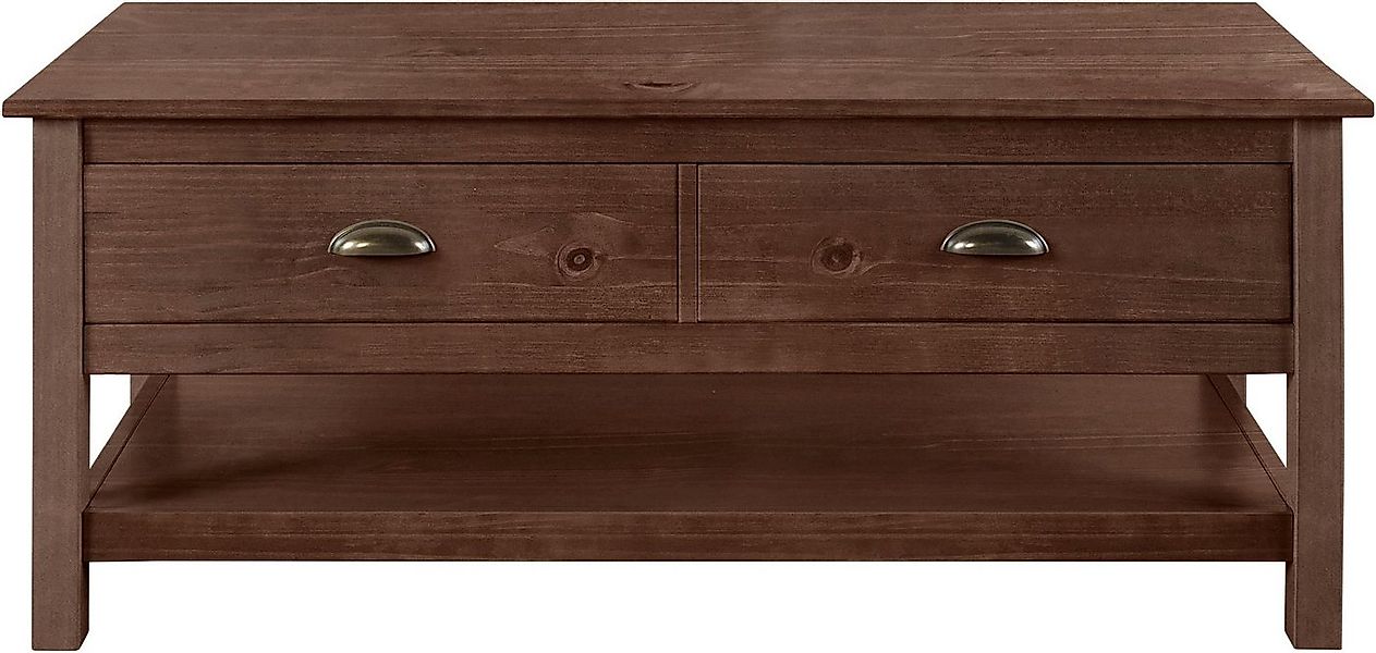 OTTO home Couchtisch Schröder, mit 2 Schubladen und 1 Einlegeboden, aus mas günstig online kaufen