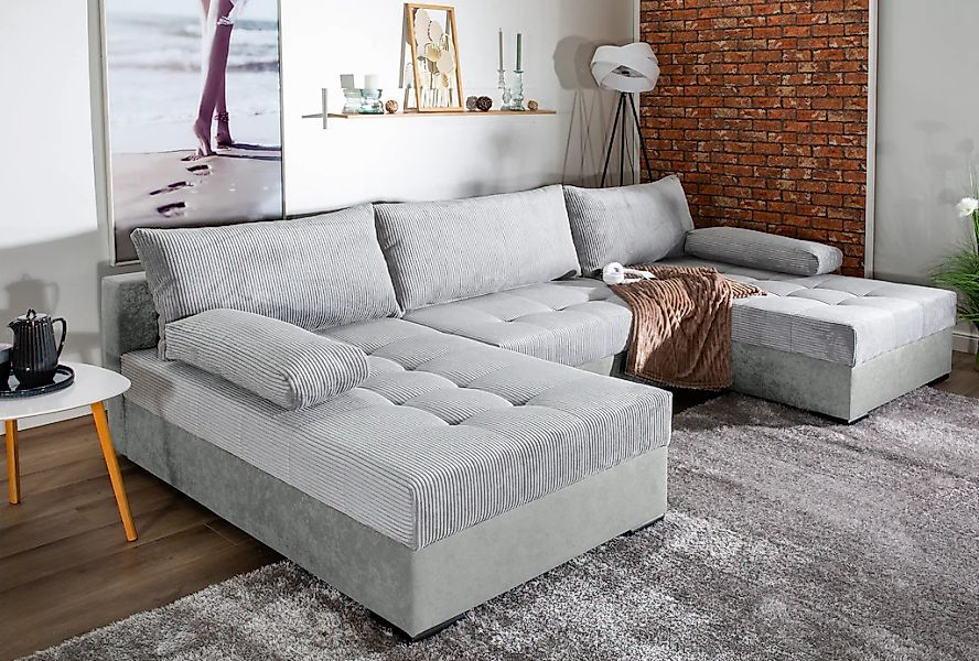 COLLECTION AB Wohnlandschaft "Josy", inkl. Bettfunktion, Bettkasten, mit 3 günstig online kaufen