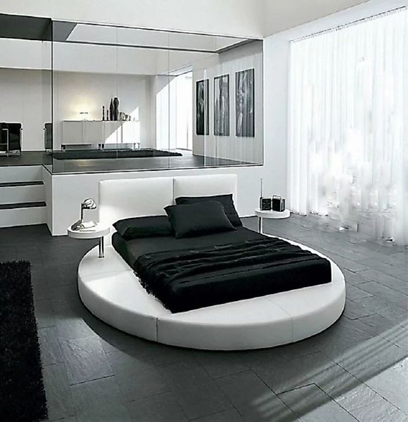 JVmoebel Bett Rundes Bett Rund Design Betten Leder Doppel Luxus Hotel Geste günstig online kaufen