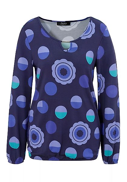 Aniston SELECTED Langarmshirt, mit kaschierenden Gummizügen - NEUE KOLLEKTI günstig online kaufen
