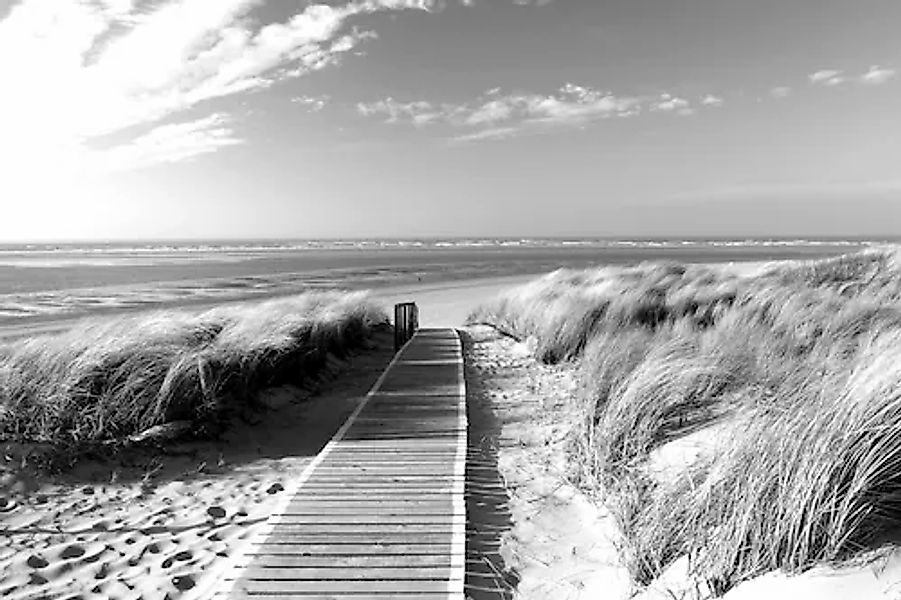 Papermoon Fototapete »Strand Schwarz & Weiß« günstig online kaufen