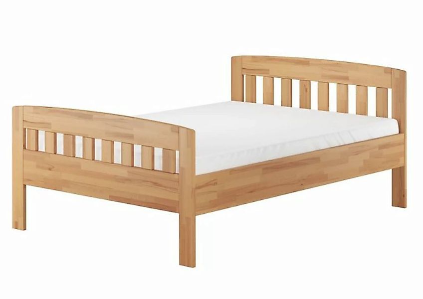 ERST-HOLZ Bett Doppelbett Zeitlos Buche massiv hohe Sitzt-Kante 140x200 cm, günstig online kaufen