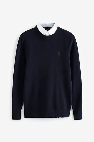 Next 2-in-1-Pullover Oxford-Pullover mit angedeutetem Hemd (1-tlg) günstig online kaufen