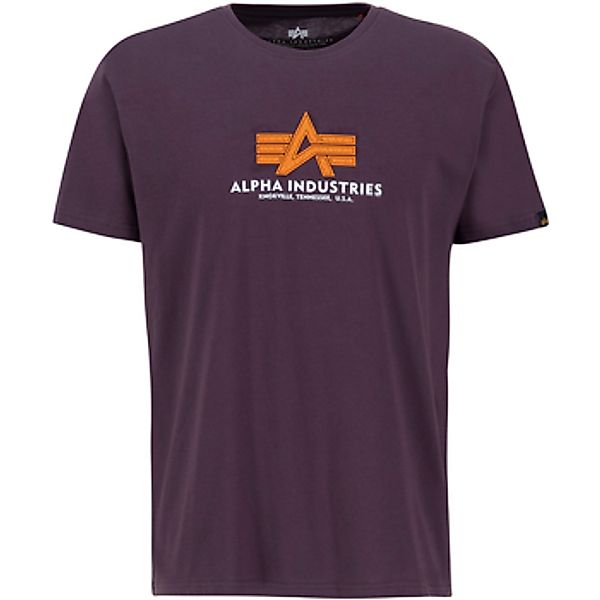 Alpha Industries  T-Shirt Basic T-Shirt BL Rubber - Plum günstig online kaufen