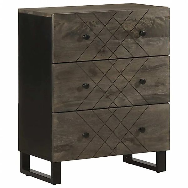 vidaXL Sideboard Schwarz 60x33x75 cm Massivholz Mango 4017687 günstig online kaufen