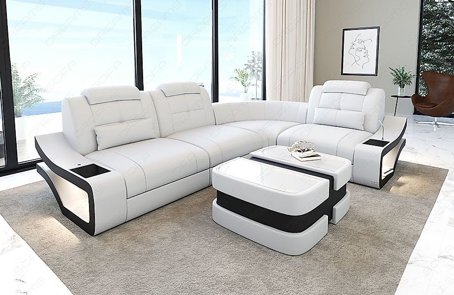 Sofa Dreams Ecksofa Ledersofa Elena Mini günstig online kaufen