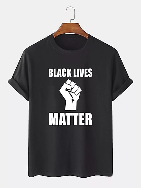 Black Lives Matter Slogan Shirts Kurzarm-T-Shirts aus 100% Baumwolle günstig online kaufen