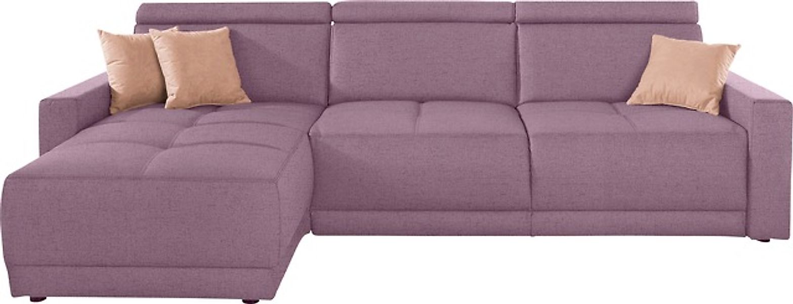 DOMO collection Ecksofa »Ava mit moderner Sitzheftung & toller Doppelnaht, günstig online kaufen