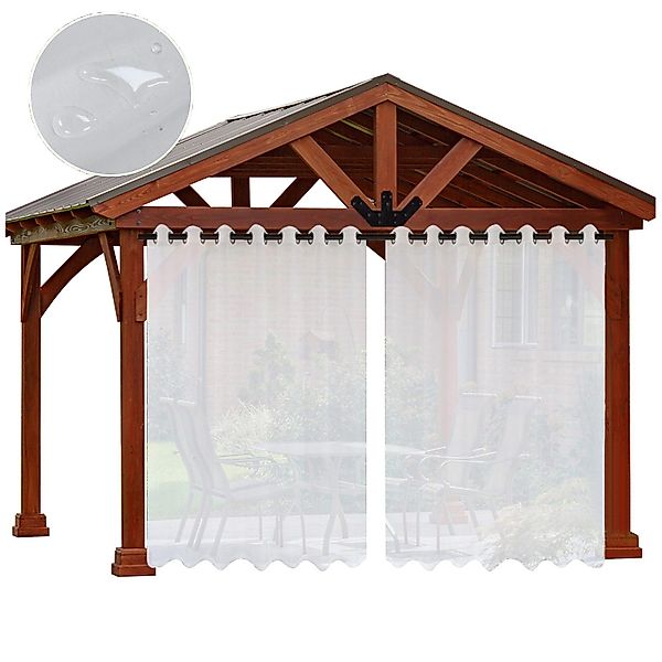 BTTO V&G Outdoorvorhang Ösen Terrassenvorhang Weiß, günstig online kaufen