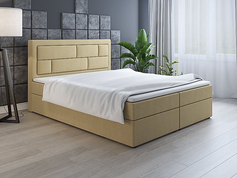 Fun Möbel Boxspringbett Schlafzimmerbett AVERY (in Kunstleder Soft oder Sto günstig online kaufen