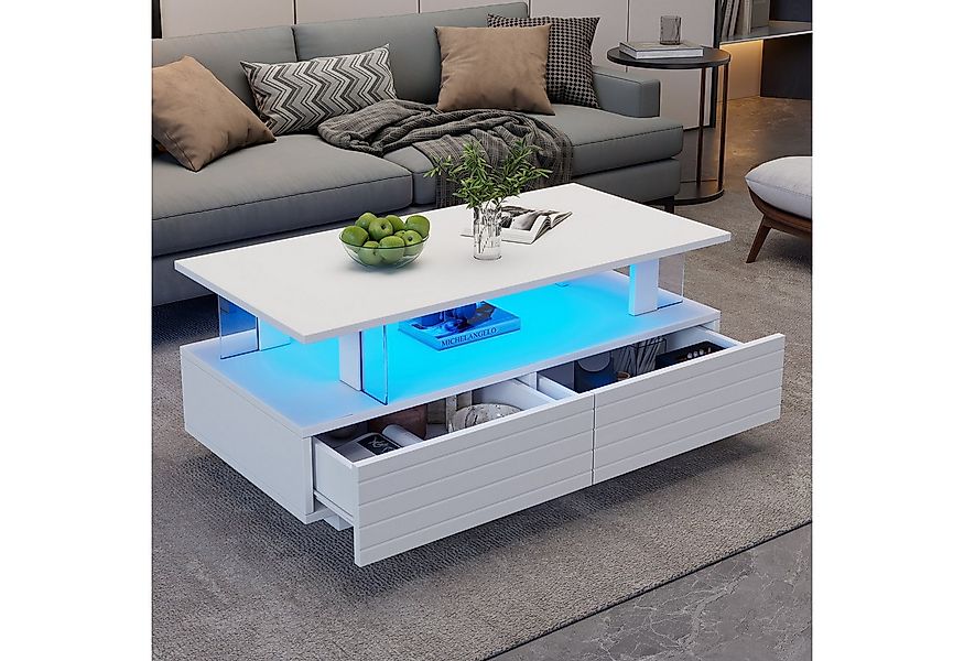 OKWISH Couchtisch mit Aufbewahrungsfunktion (Satztisch, Beistelltisch, 1-St günstig online kaufen