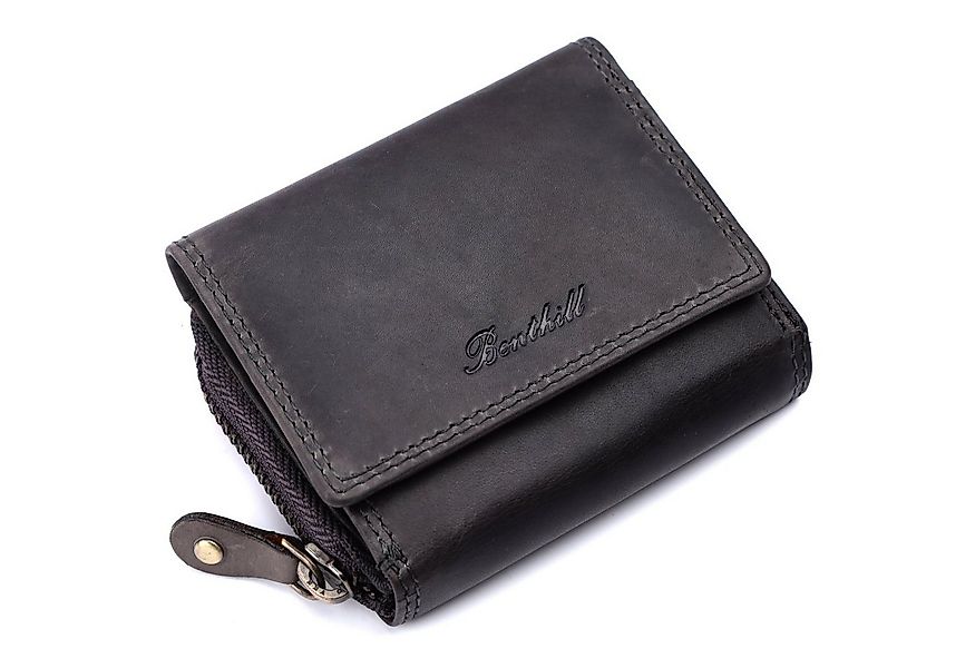 Benthill Mini Geldbörse Kleine Geldbörse Minibörse Echt Leder Mini Portemon günstig online kaufen