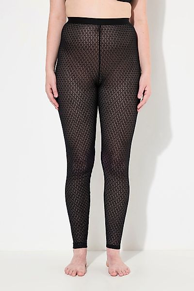 Ulla Popken Feinstrumpfhose Strumpf-Leggings Diamant-Spitze leicht günstig online kaufen