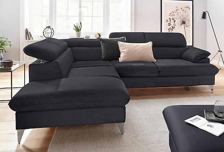 COTTA Polstergarnitur »Caluso L-Form«, Set bestehend aus: Ecksofa mit Kopft günstig online kaufen