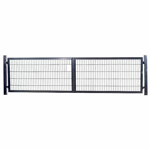 Gartentor Industrietor für Doppelstabzaun 6/5/6 mm Anthrazit 300 cm x 200 c günstig online kaufen