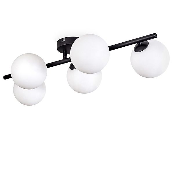 hofstein Deckenleuchte Deckenlampe aus Metall/Glas in günstig online kaufen