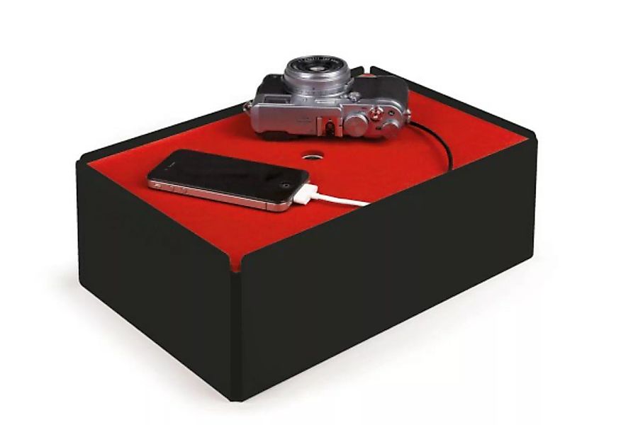 Kabelbox CHARGE-BOX schwarz Filz rot günstig online kaufen