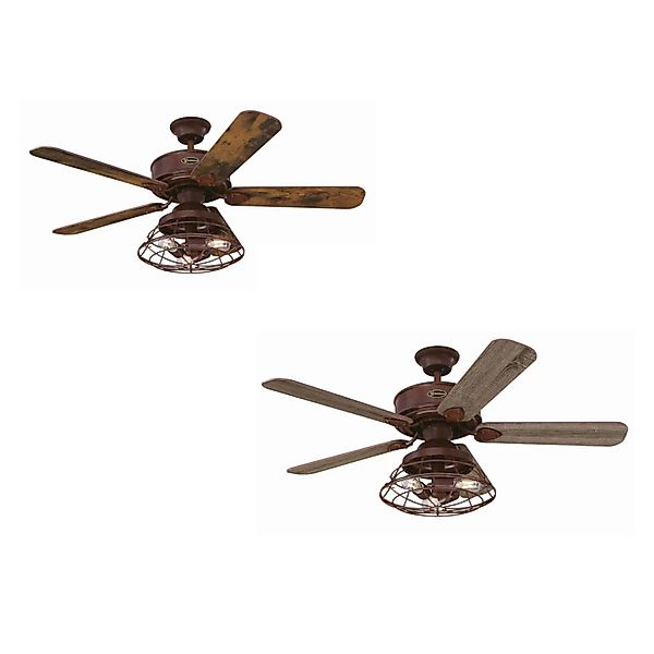 WESTINGHOUSE Deckenventilator Westinghouse Barnett Braun 122 cm mit LED Bel günstig online kaufen