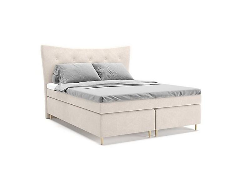 PANDA MÖBEL GmbH Boxspringbett Komfortables Boxspringbett COLORADO 180cm 16 günstig online kaufen
