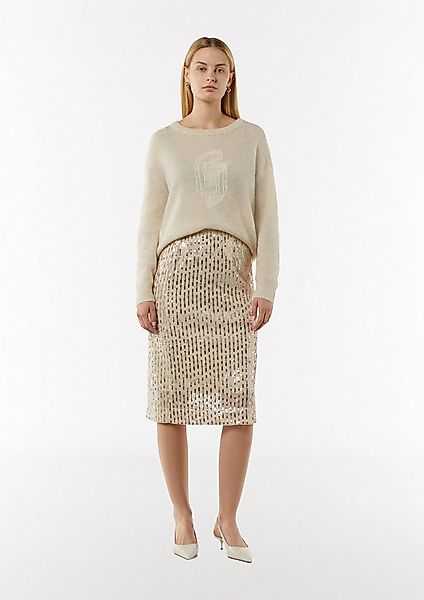 comma Midirock Rock Antaillierter Mesh-Rock mit Jerseyfutter günstig online kaufen