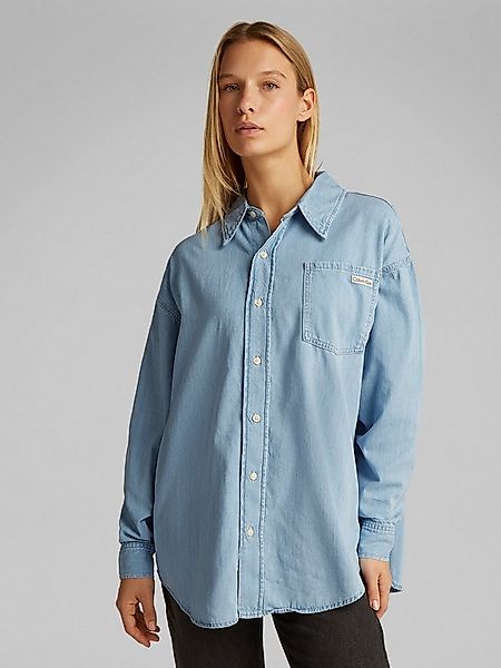 Calvin Klein Jeans Jeansbluse OVERSIZED LS DENIM SHIRT mit Logostickerei günstig online kaufen