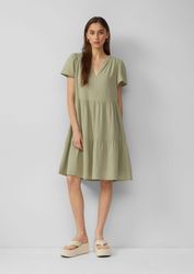 QS Minikleid Volantkleid aus Musselin Raffung günstig online kaufen