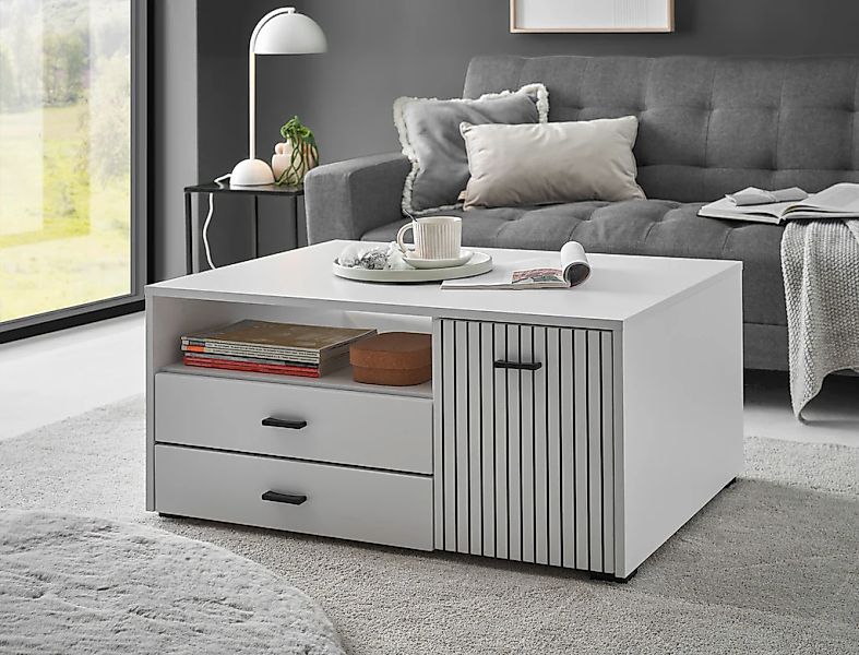 Home affaire Couchtisch "Hudson" in moderner Trendfarbe, Griffe aus Metall günstig online kaufen