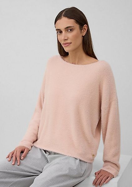 s.Oliver Longpullover Strickpullover Flauschiger Pullover mit U-Boot-Aussch günstig online kaufen