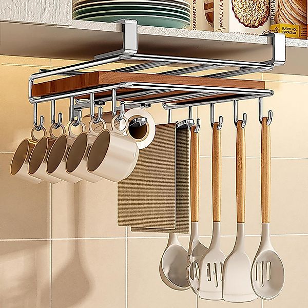 Rhein Beleuchtung Einhängekorb Edelstahl-Küchenregal ohne Bohren, günstig online kaufen