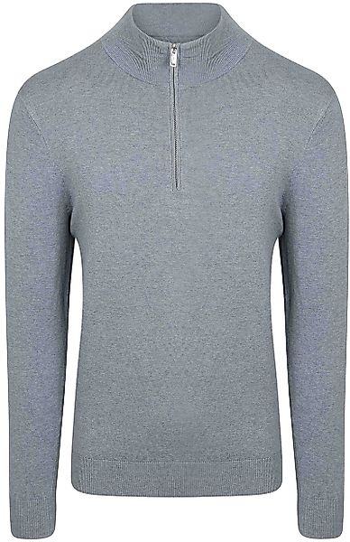 Profuomo Half Zip Pullover Luxury Basic Blau - Größe L günstig online kaufen