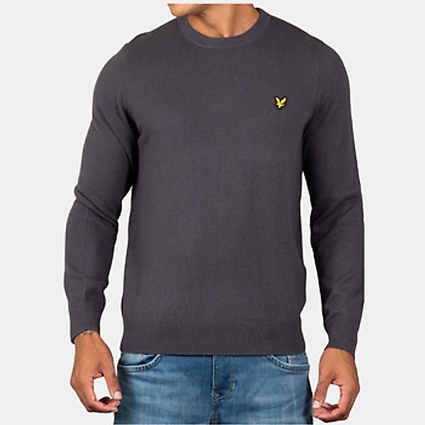 Lyle & Scott  Pullover Cotton merino crew neck jumper - shadow günstig online kaufen