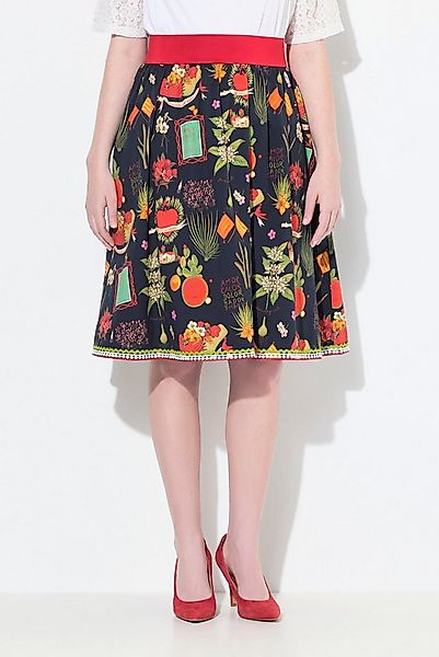 Ulla Popken Jerseyrock Rock Landhaus-Druck A-Linie Elastikbund günstig online kaufen