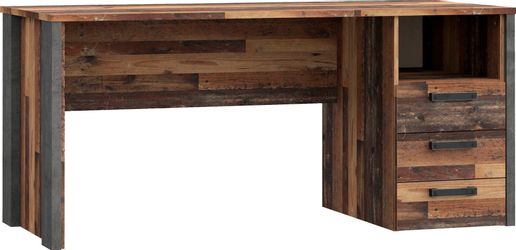 FORTE Schreibtisch "Clif" Computertisch mit Schubladen, Industriedesign, Br günstig online kaufen