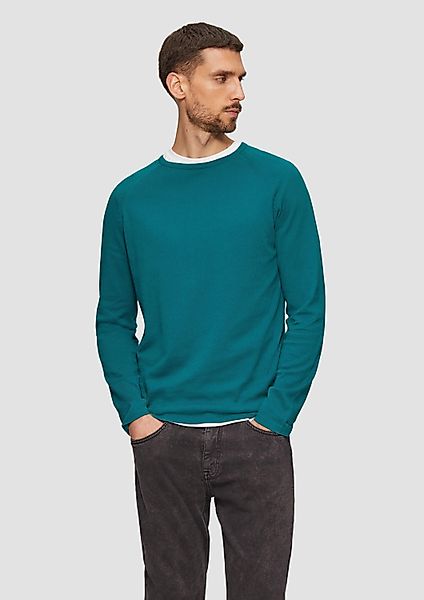 s.Oliver Longpullover Strickpullover Feinstrickpullover mit Raglanärmeln günstig online kaufen
