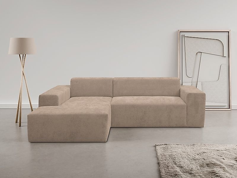 WERK2 Ecksofa "Zeus-L modern & zeitlos, Breite 253 cm, bequemes Sofa" Curvy günstig online kaufen