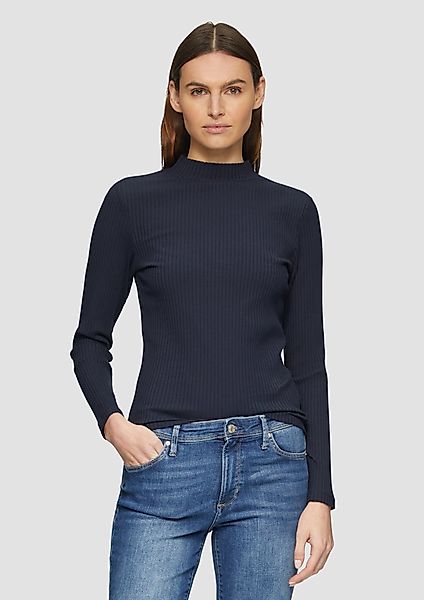 s.Oliver Langarmshirt Langarmshirt mit Rippstruktur und günstig online kaufen