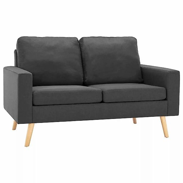vidaXL 2-Tlg Sofagarnitur Stoff Dunkelgrau Modell 1 günstig online kaufen